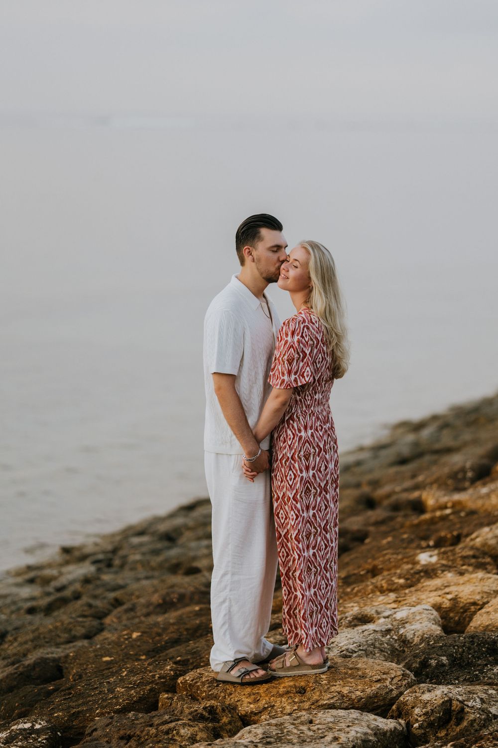 Natural couple portrait at Karang Beach Sanur Bali