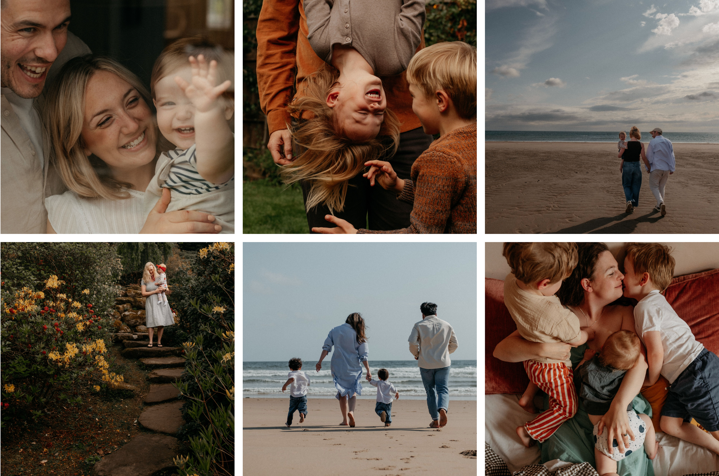 A collage of family pictures of families Newcastle, Gosforth, Heaton, Ponteland, Whitleuy Bay, Cullercoats