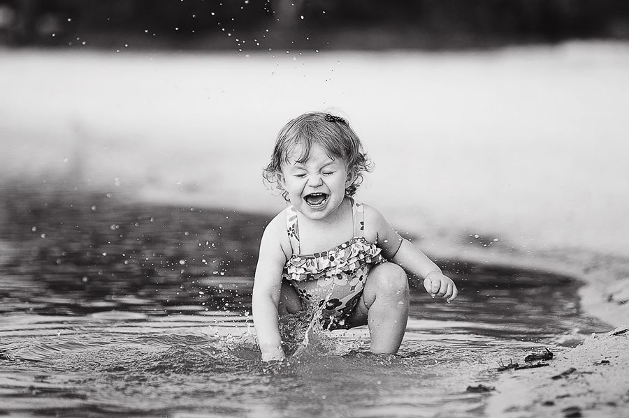 Black and white childhood photography captured by fine art family photographer