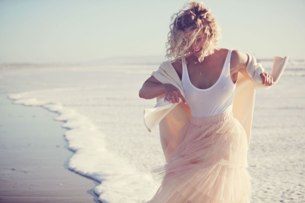 Fine art lifestyle portrait at the beach photographed by Houston portrait photographer