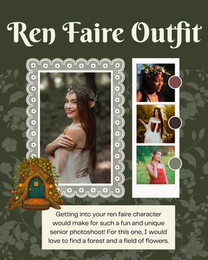 Madison Wisconsin Professional Photographer Model Call for Seniors renaissance faire outfit medieval long dress elf ears fairy wings magic