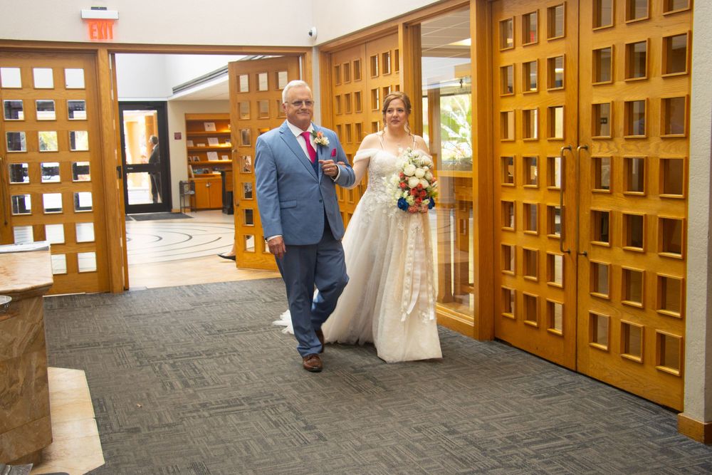 Editorial style wedding photography at St Paul's Catholic Church, Tampa, Florida.