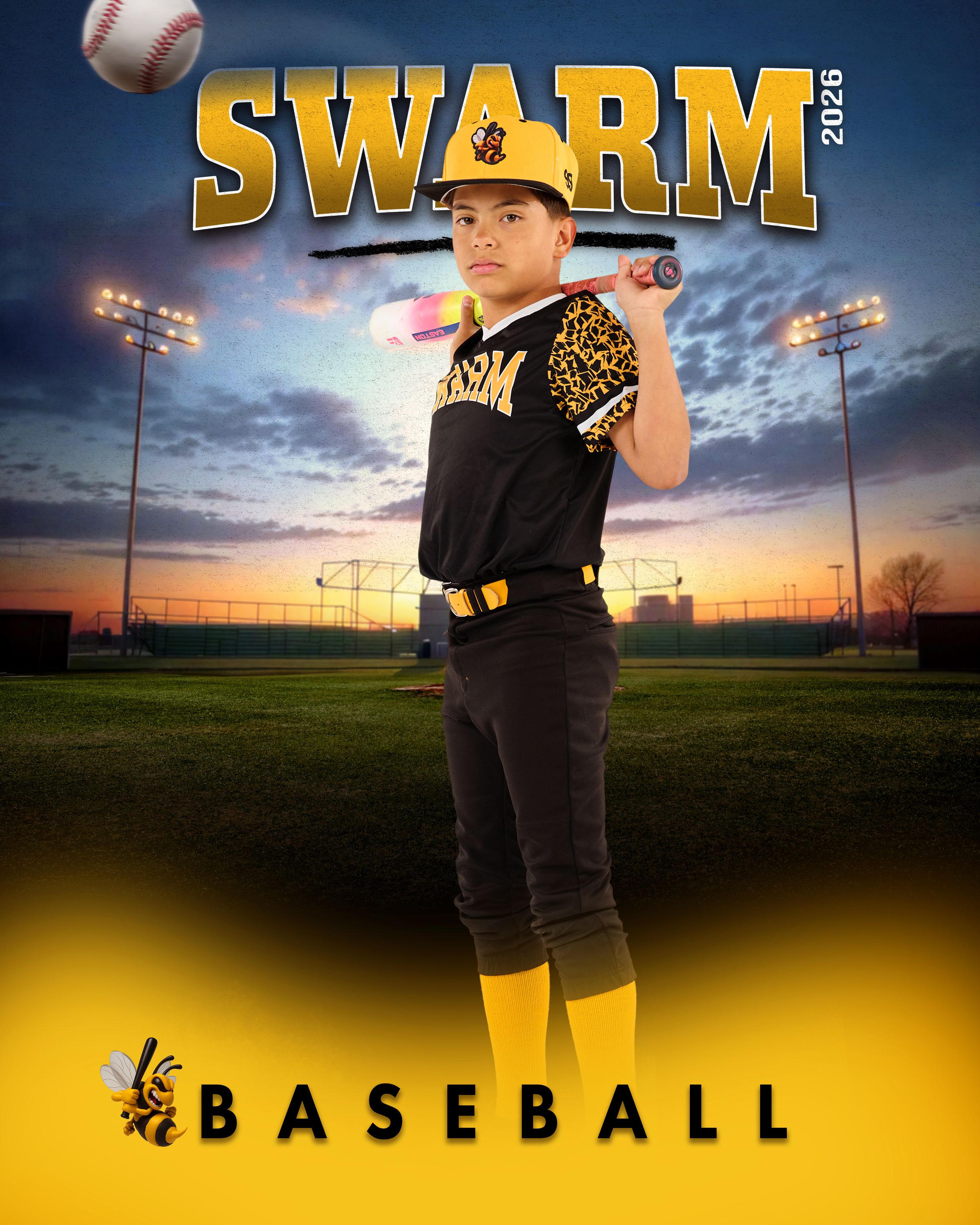 Dramatic Utah Sport Photographer team Baseball SWARM Action Photos  West Jordan, Utah