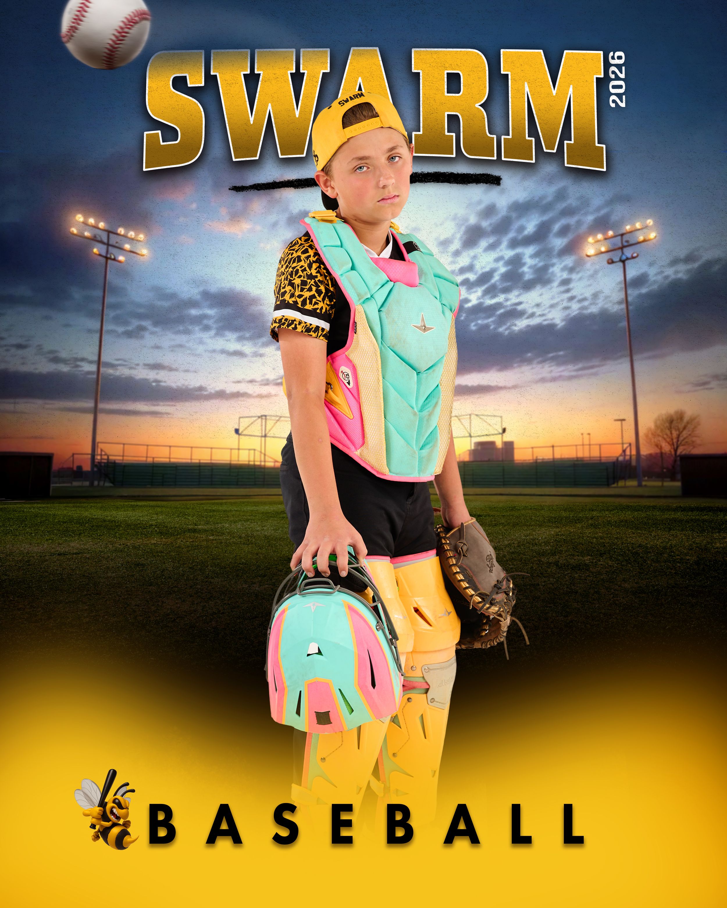 Dramatic Utah Sport Photographer team Baseball SWARM Action Photos  West Jordan, Utah