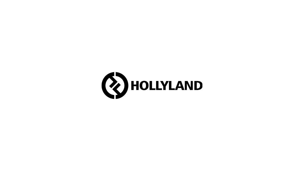 Hollyland company logo in black with circular emblem design.