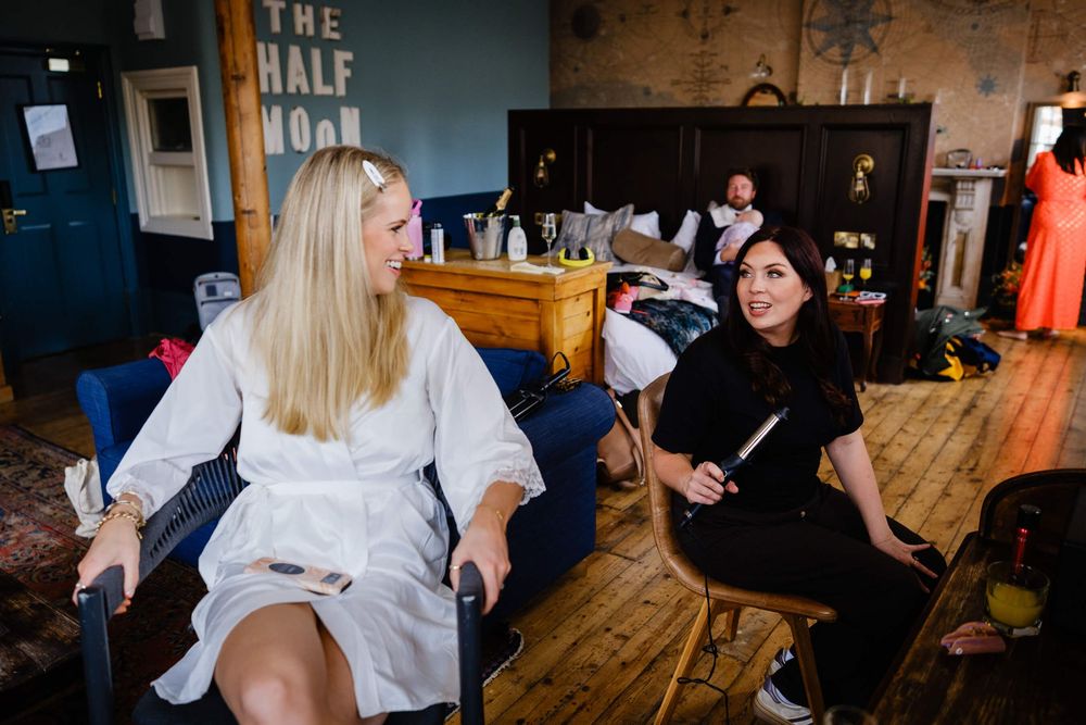 bridal prep at London wedding