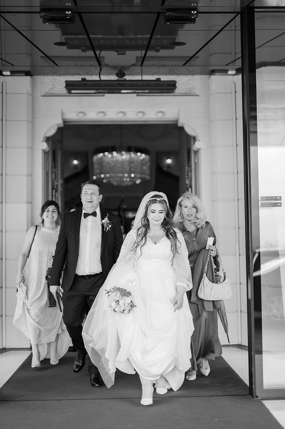 Luxury wedding at Dolder Grand Hotel Zurich with stunning city skyline views and elegant ceremony and reception spaces.
