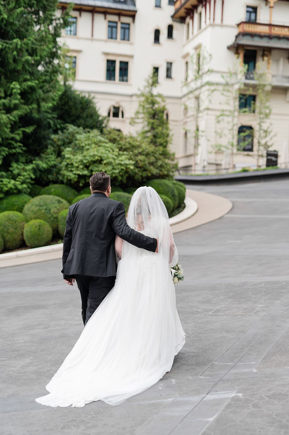 Luxury wedding at Dolder Grand Hotel Zurich with stunning city skyline views and elegant ceremony and reception spaces.