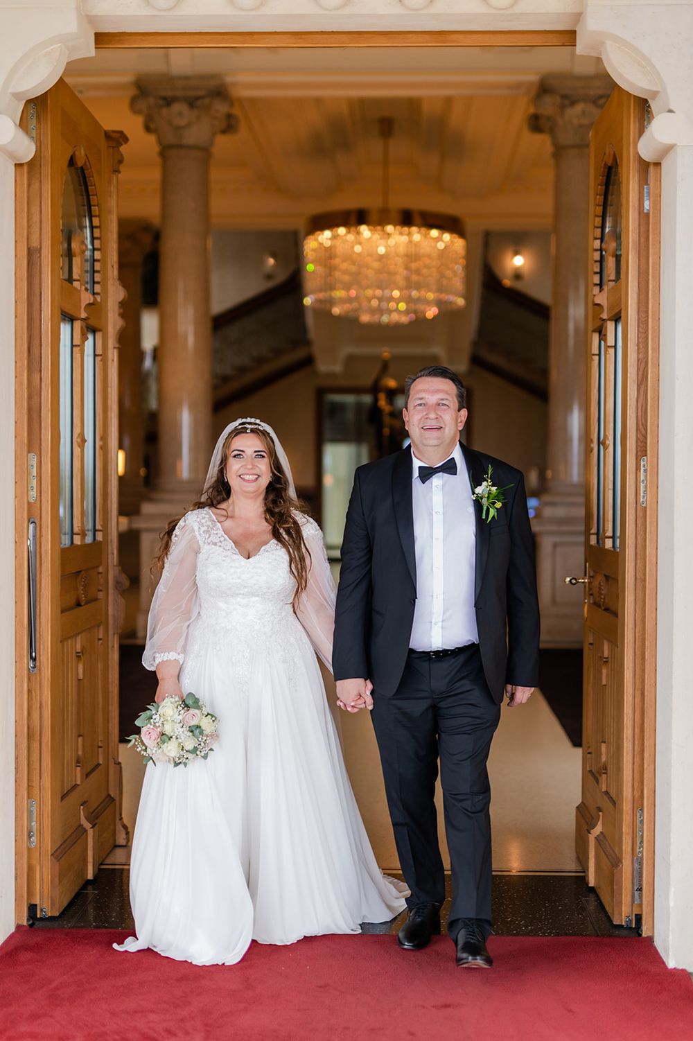 Luxury wedding at Dolder Grand Hotel Zurich with stunning city skyline views and elegant ceremony and reception spaces.