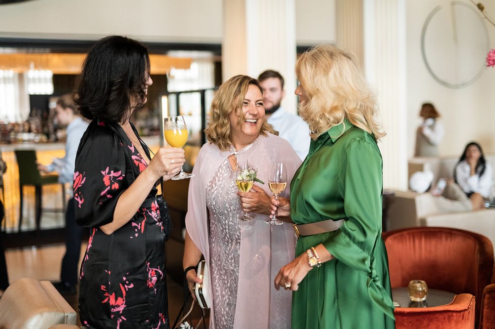 Luxury wedding at Dolder Grand Hotel Zurich with stunning city skyline views and elegant ceremony and reception spaces.