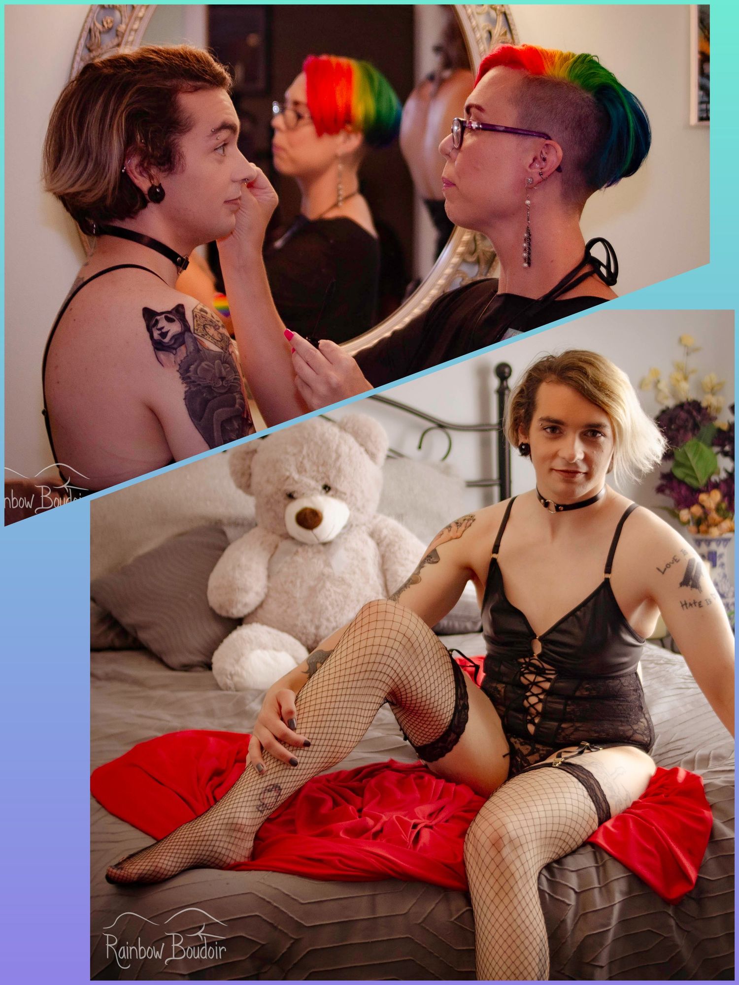 lgbtqia makeup cross dress transformation f2m genderfluid transwoman trans