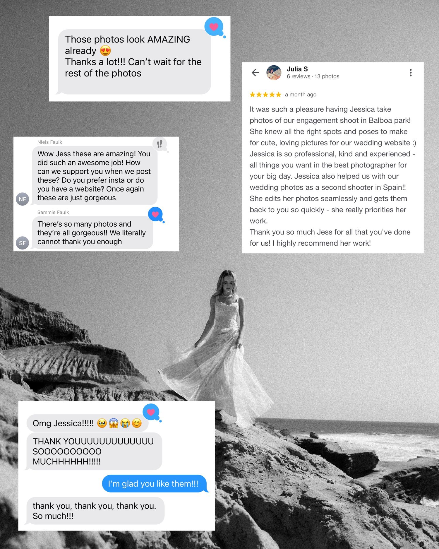 Amazing Reviews for Top and Best Wedding and Engagement and Elopement San Diego Based Photographer