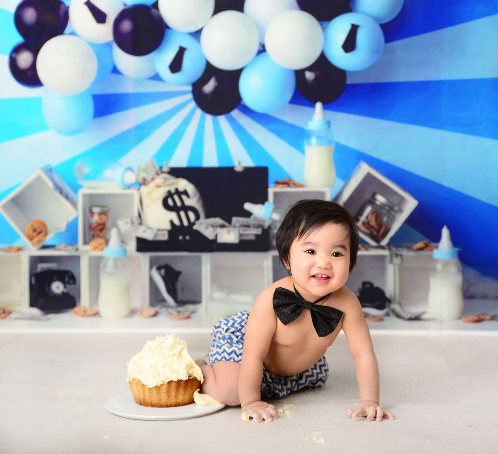 boss baby theme cake smash Campbelltown cake smash photographer