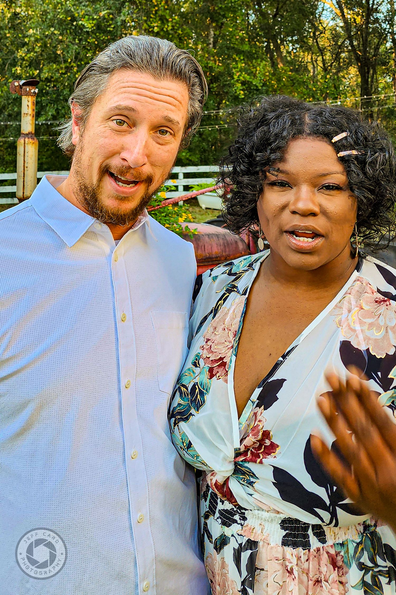 This is why we are behind the camera because we're always photo ready. - Shania and Jeff Card