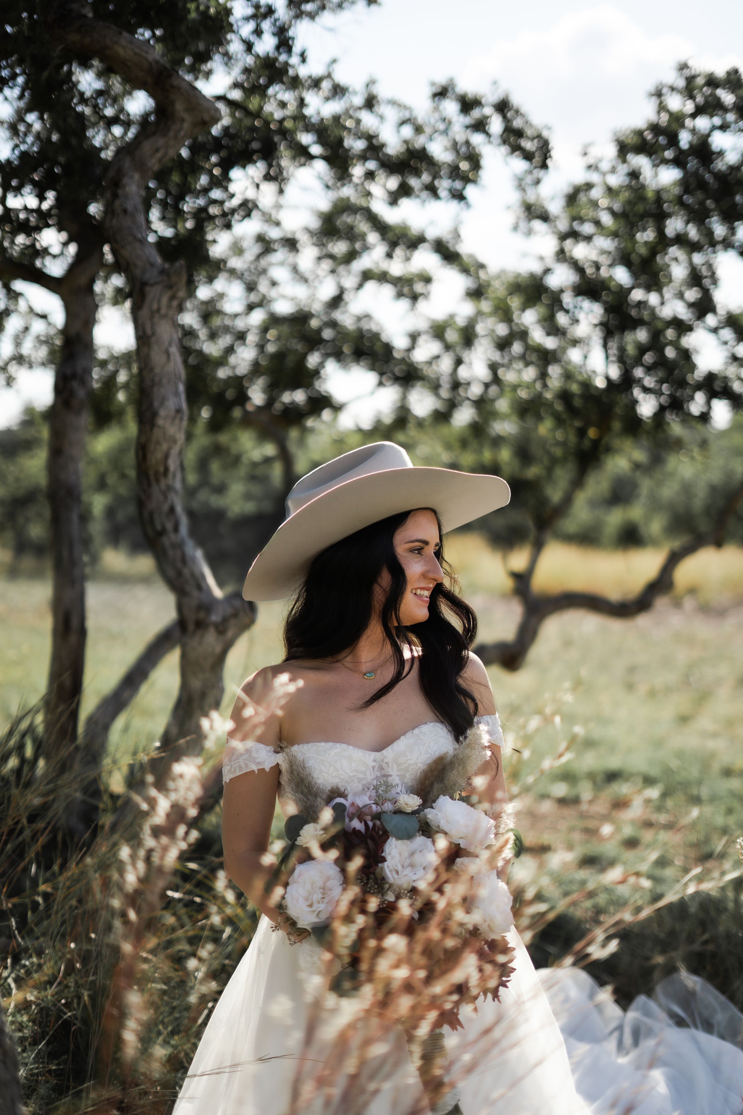 Bridal session in Fredickburg, TX. Western style photography. Natural light, wedding photography, candid moments, bridal photography.