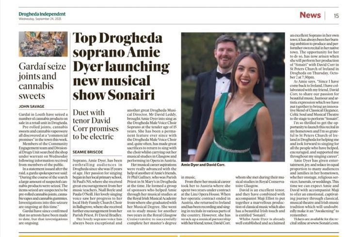 News, Opera Singers, Drogheda Independent