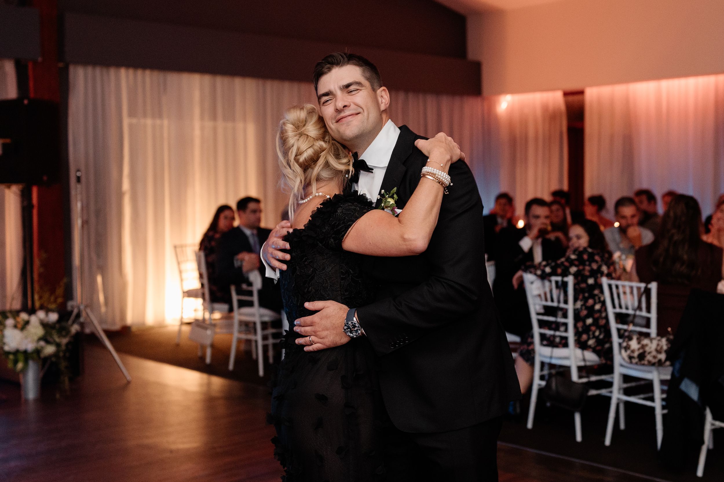 High-energy candid wedding reception. Documentary style dance floor photos captured by a Montreal wedding photographer who matches the party