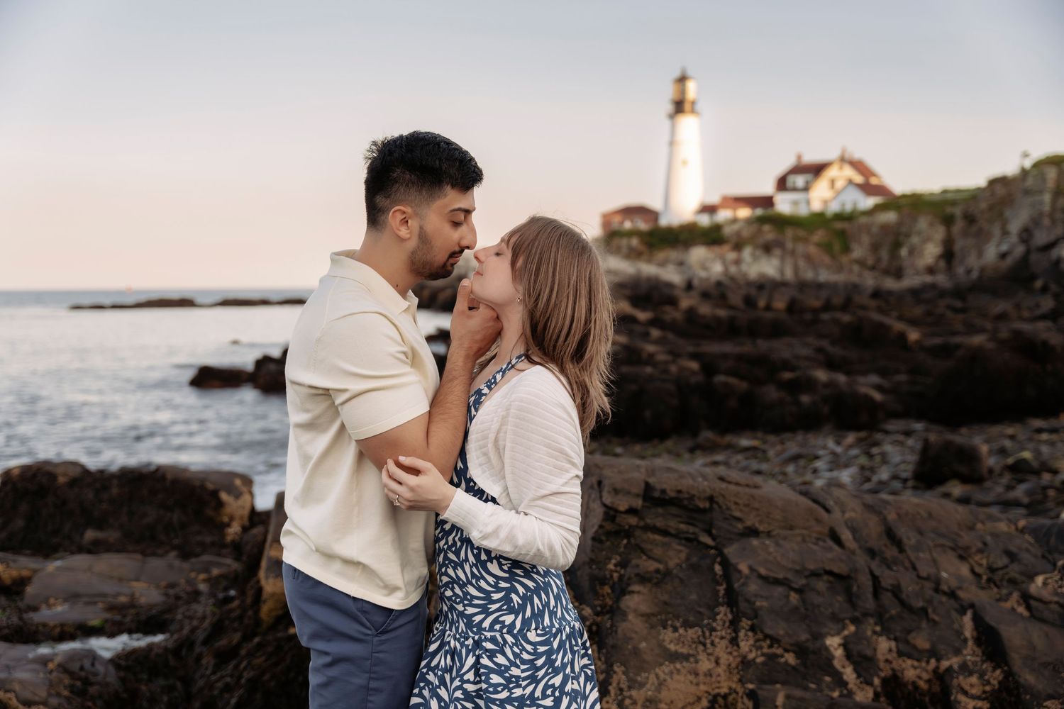 Engagement Session Portland Head Light, Cape Elizabeth Maine