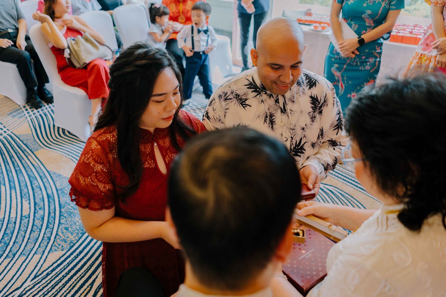 tea ceremony wedding at voco orchard