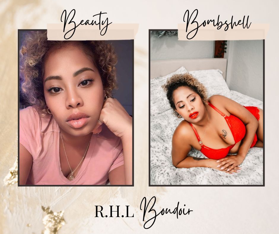 Stunning boudoir transformation for women of color—capturing individuality, radiance, & authentic beauty. Diverse and empowering portraits.