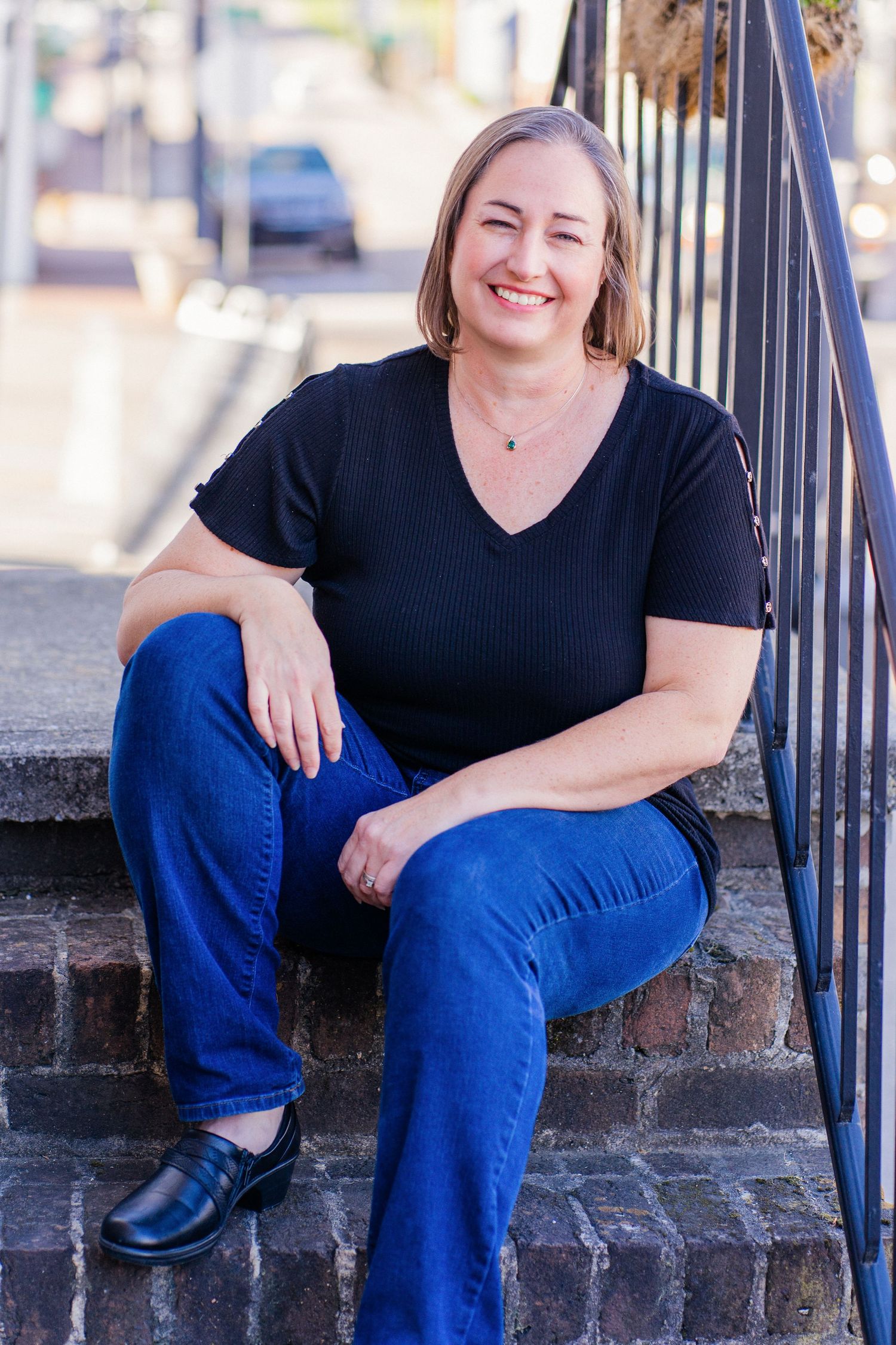 Environmental headshot of Jefferson County realtor taking in Dandridge, TN by headshot and personal branding photographer