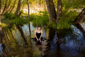 Senior photos Boise River Milestones Studios