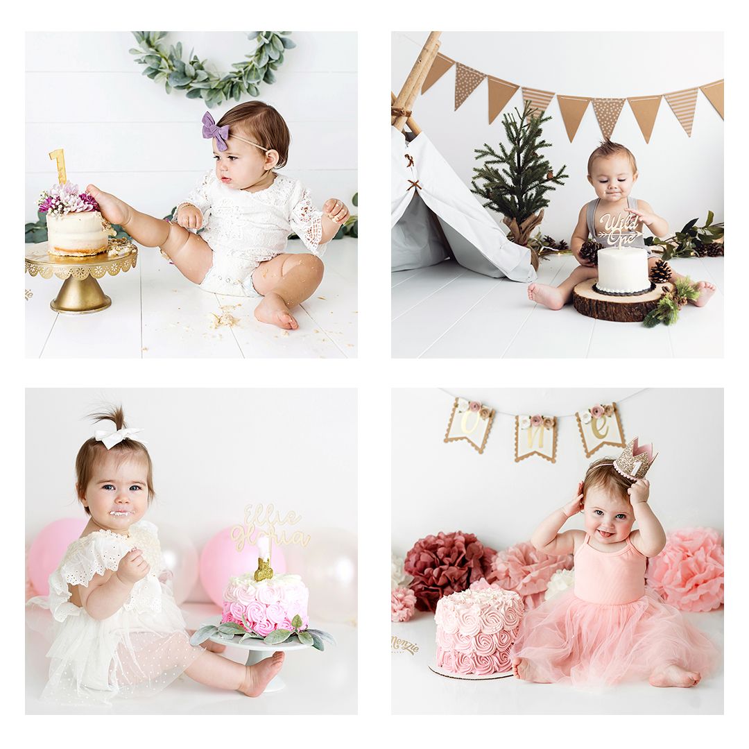 Menifee cake smash photographer examples by Emily Menzie Photography, professional 1st Birthday Photographer.