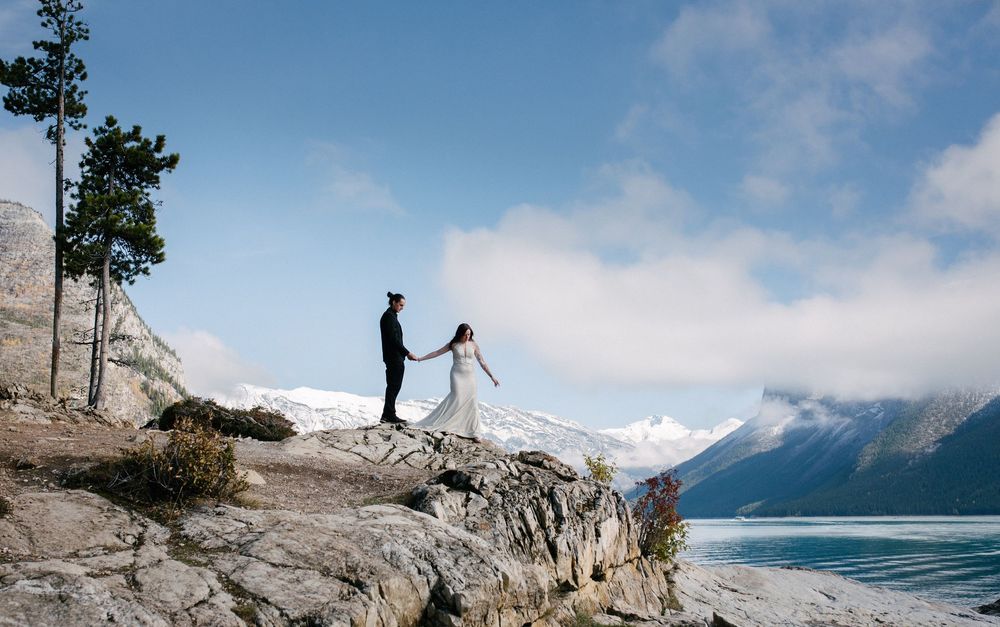 Lake Minnewanka I Banff Elopement