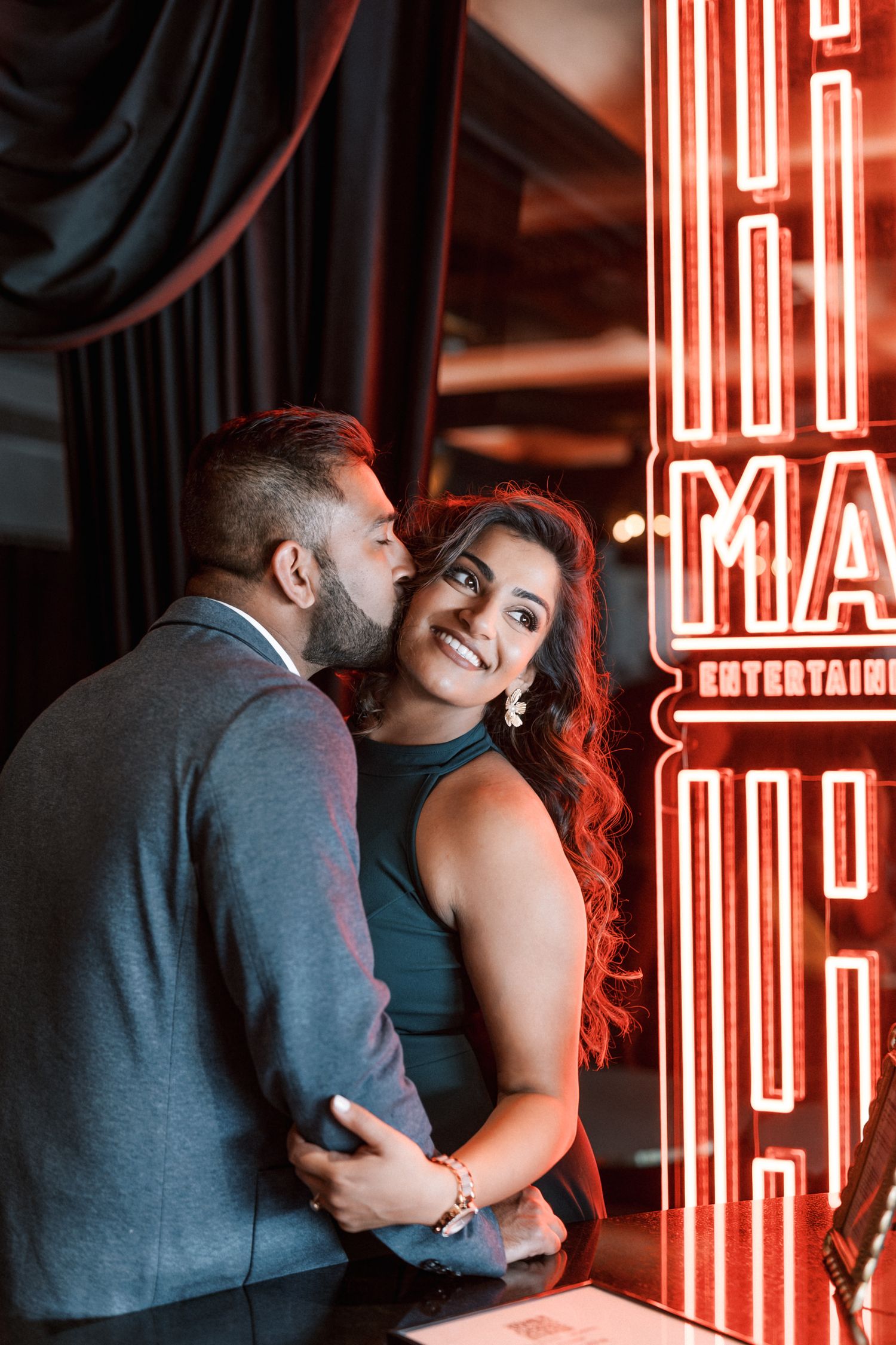 Portugal wedding photographer captures engagement photoshoot at Maxime Hotel Lisbon, with cinematic & editorial photo style