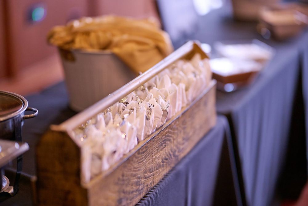 Ornate vintage white decorative piece on display at an event.