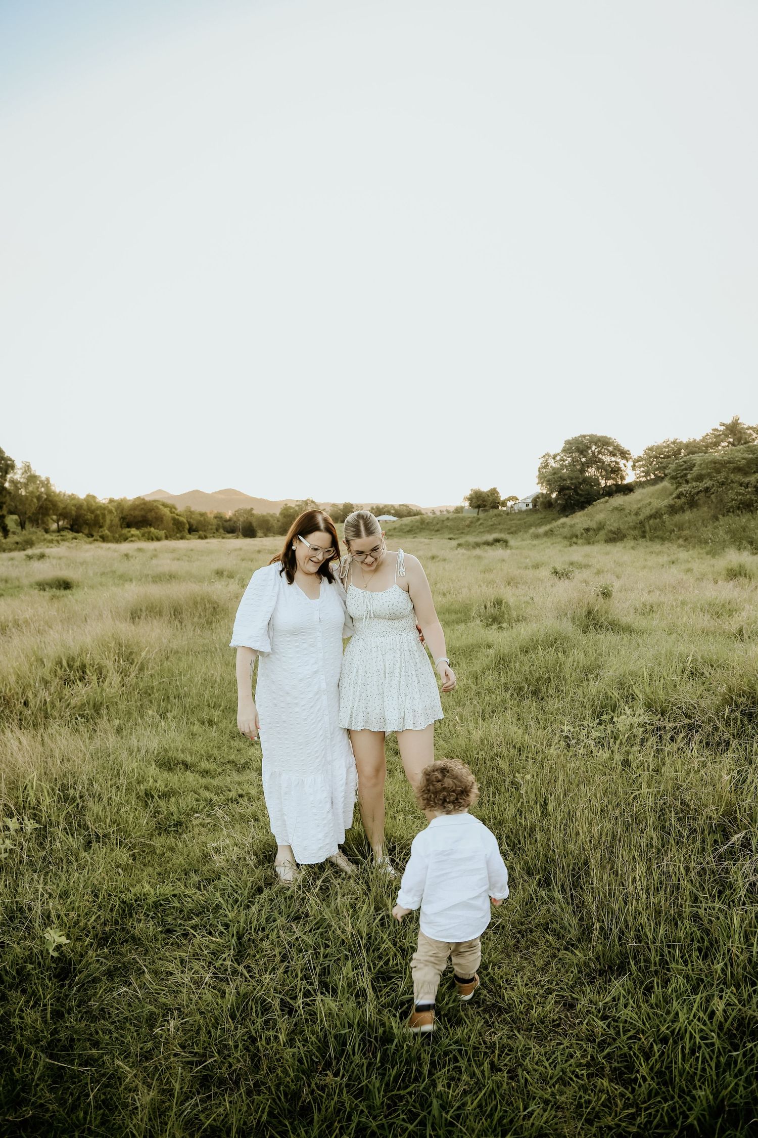 Mum and her children outside
