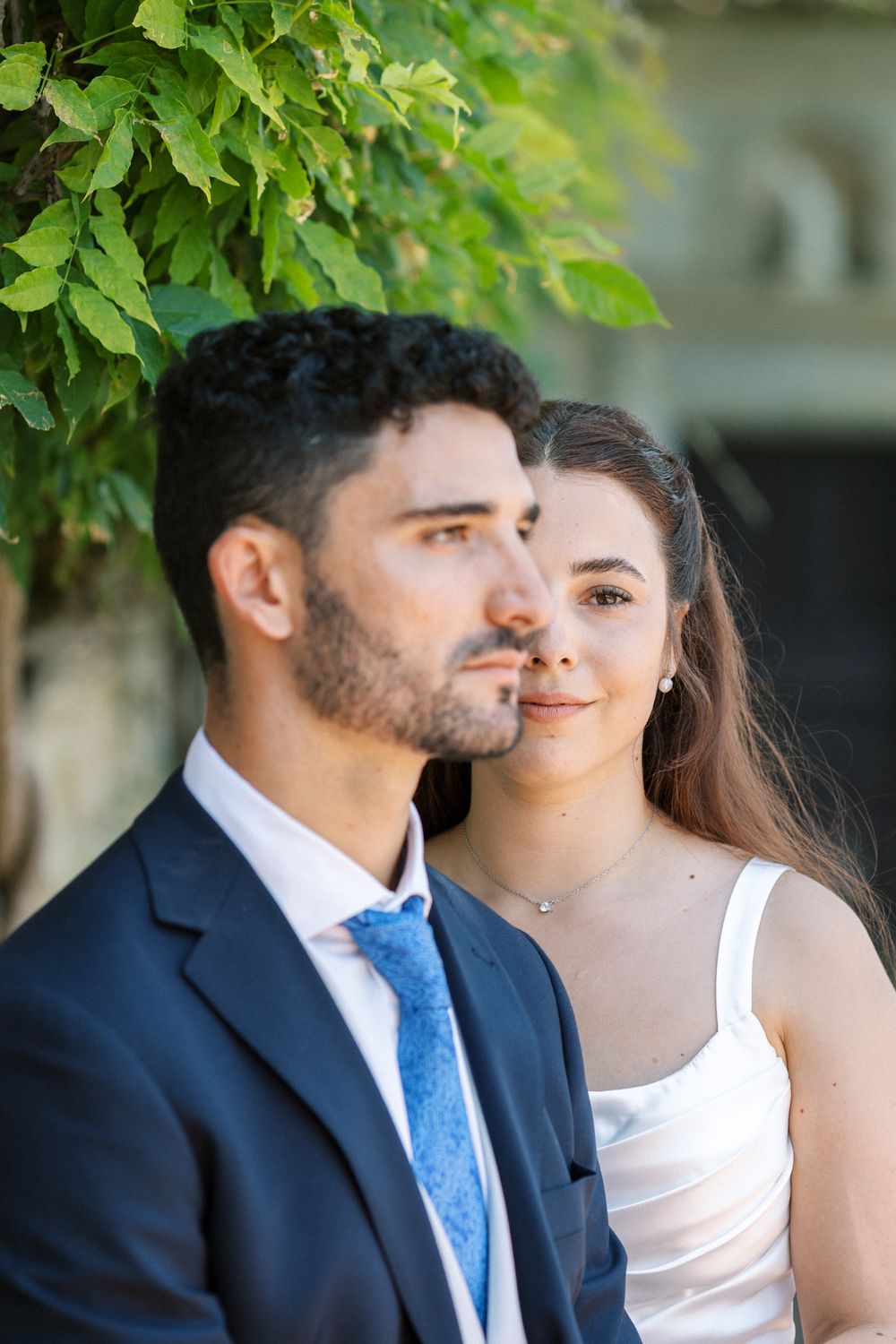 editorial couple portrait at Palácio da Bacalhôa wedding venue in Portugal