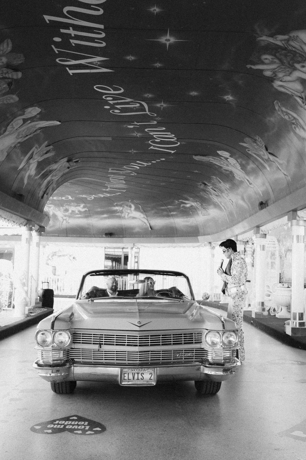 Tunnel of Love Drive-thru in a Pink Cadillac