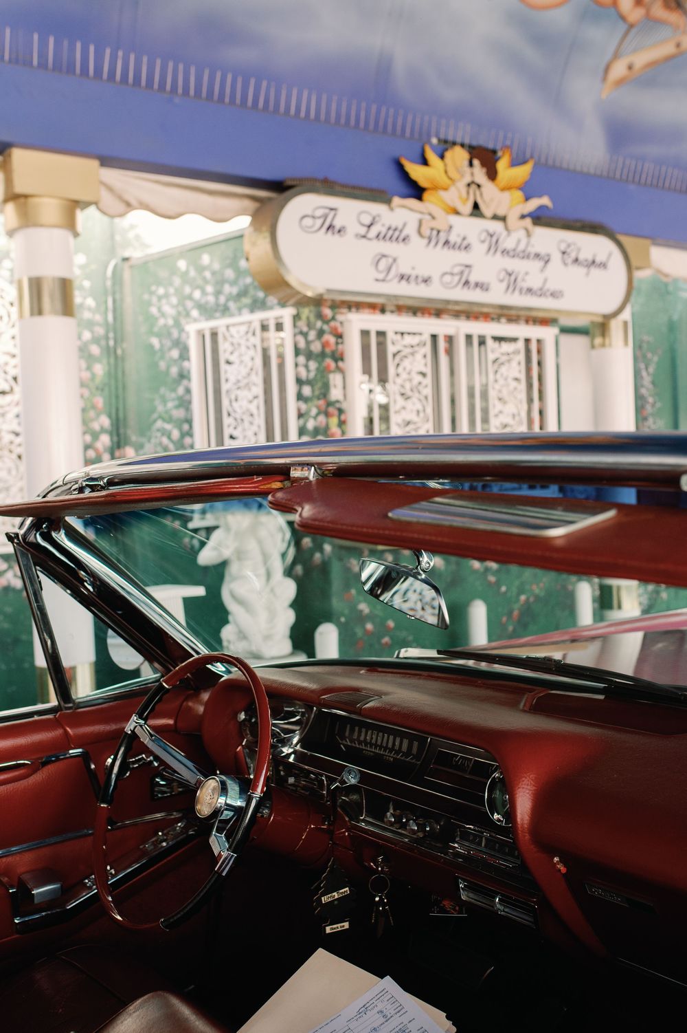 Tunnel of Love Drive-thru in a Pink Cadillac