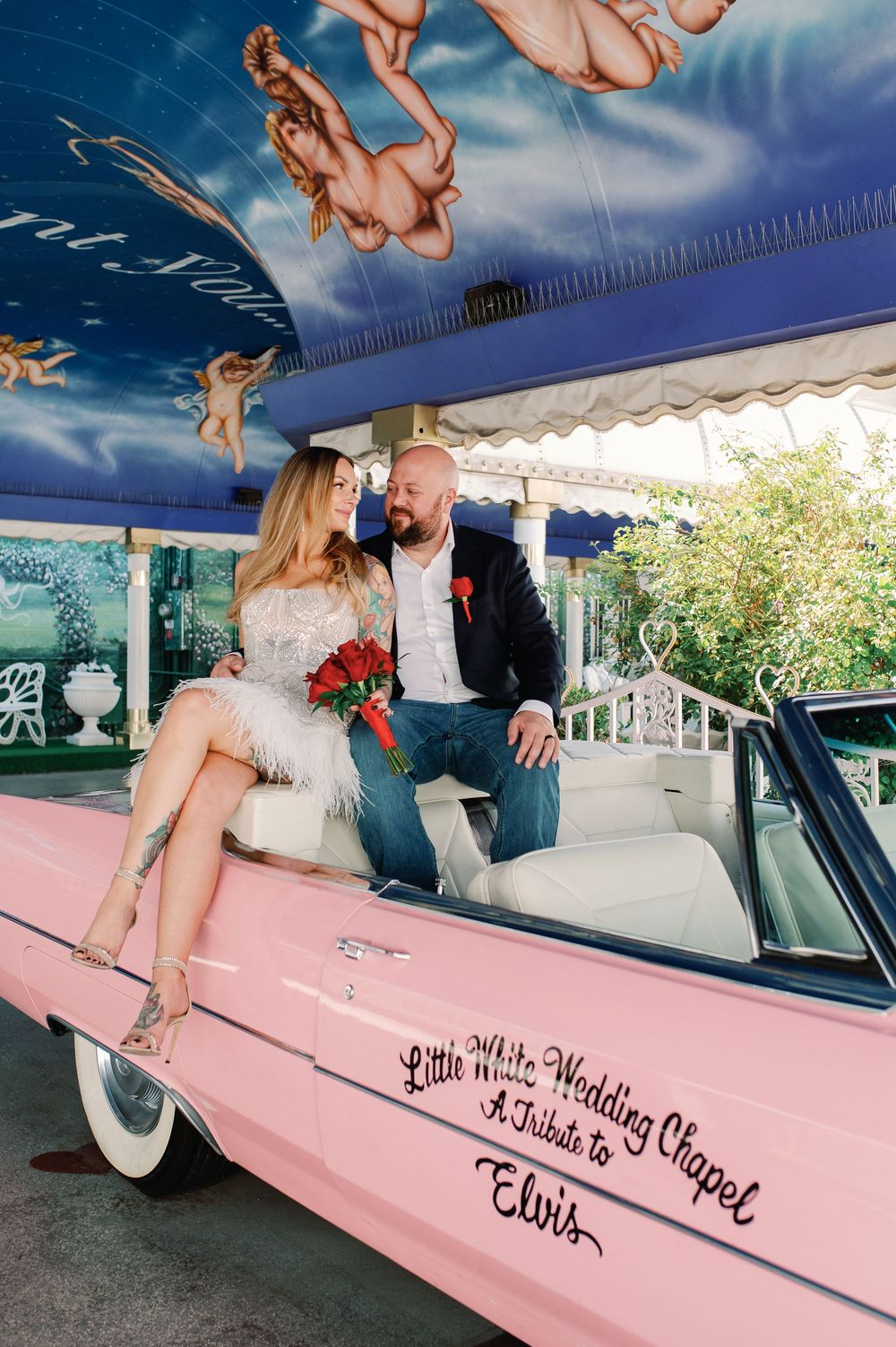 Tunnel of Love Drive-thru in a Pink Cadillac