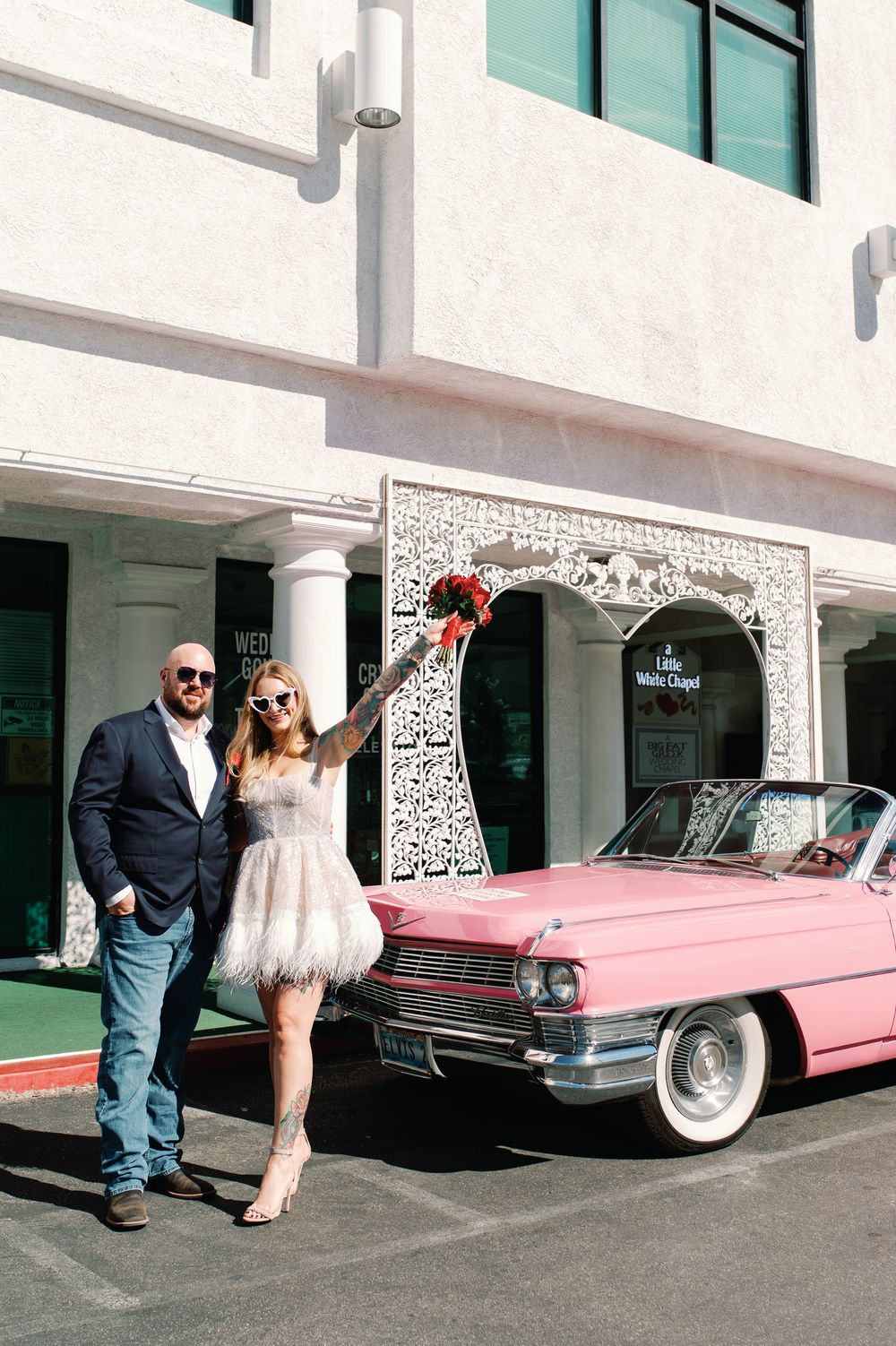Tunnel of Love Drive-thru in a Pink Cadillac