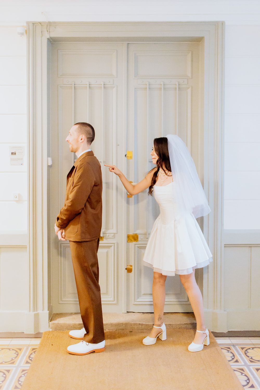 first look mariage rétro vintage paris