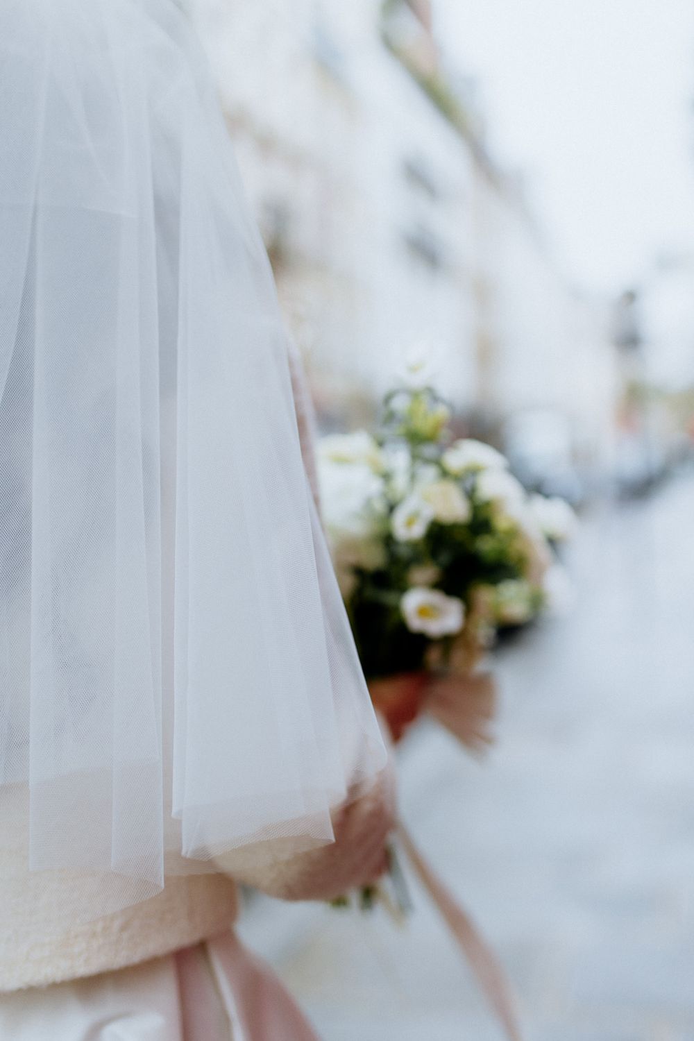 bouquet de mariée mis en valeur