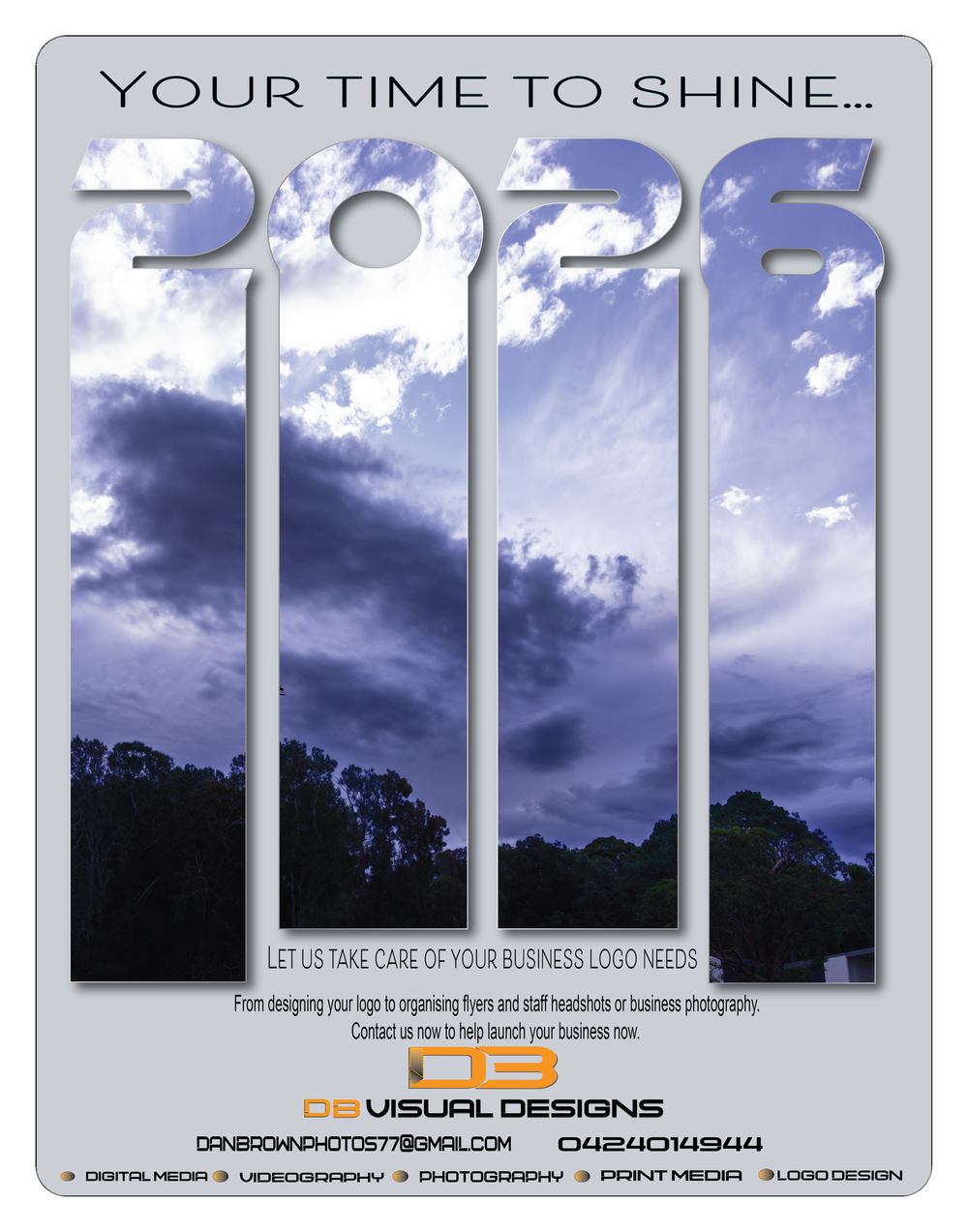 2026 visual and typography poster mock up