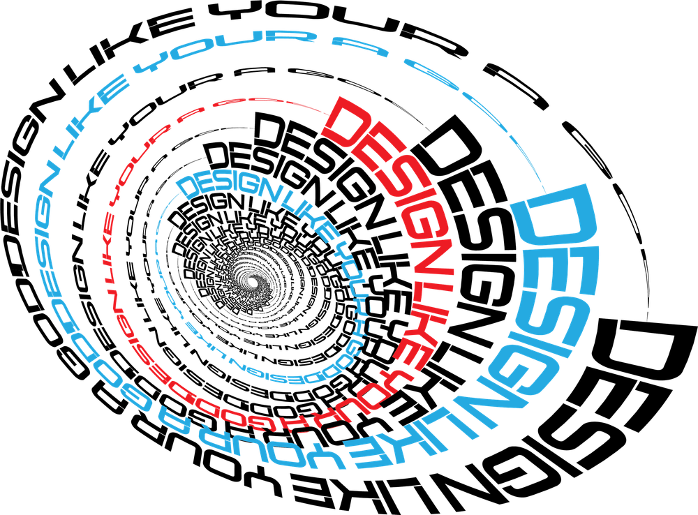 spiral typography poster