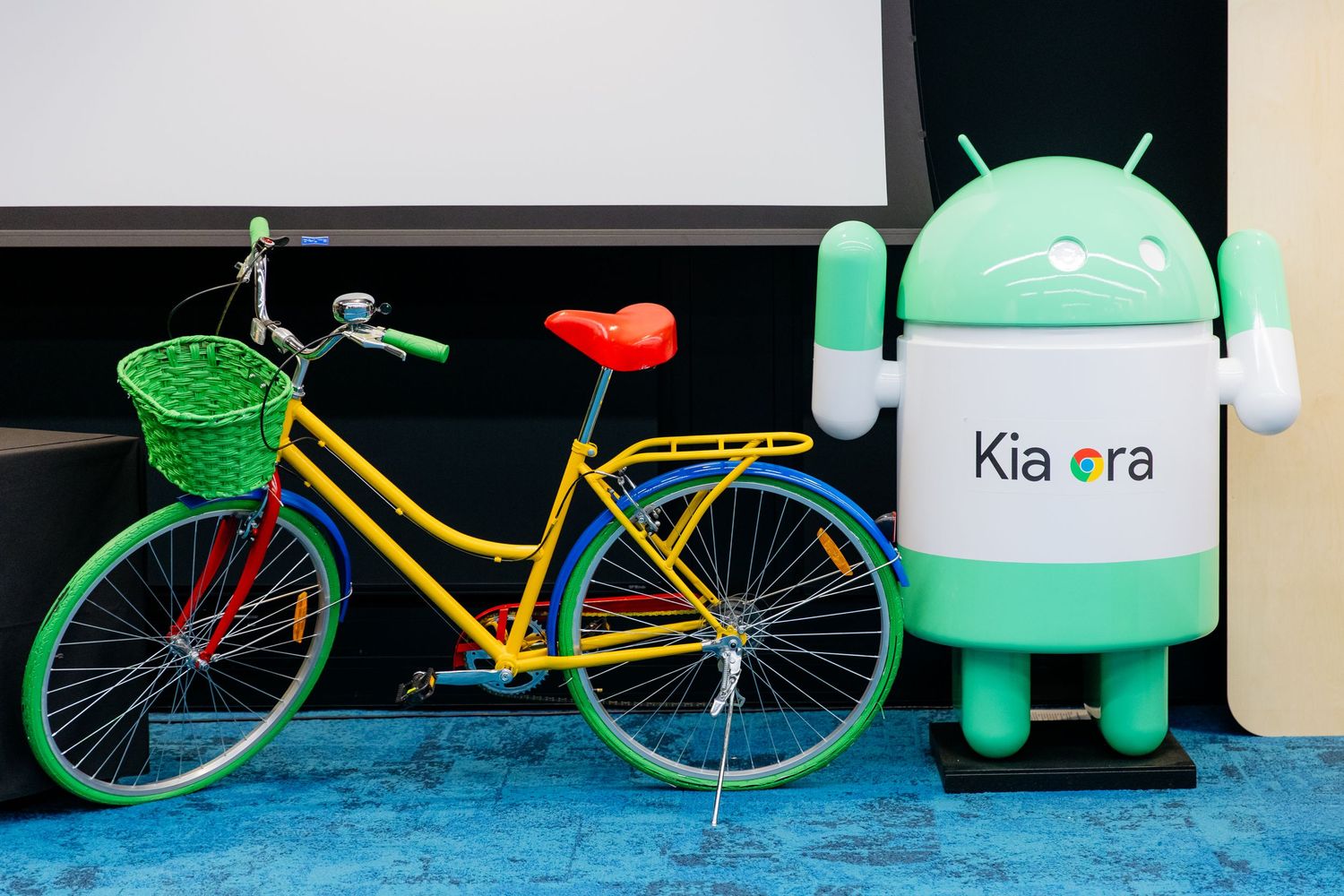 Google branding at a networking event
