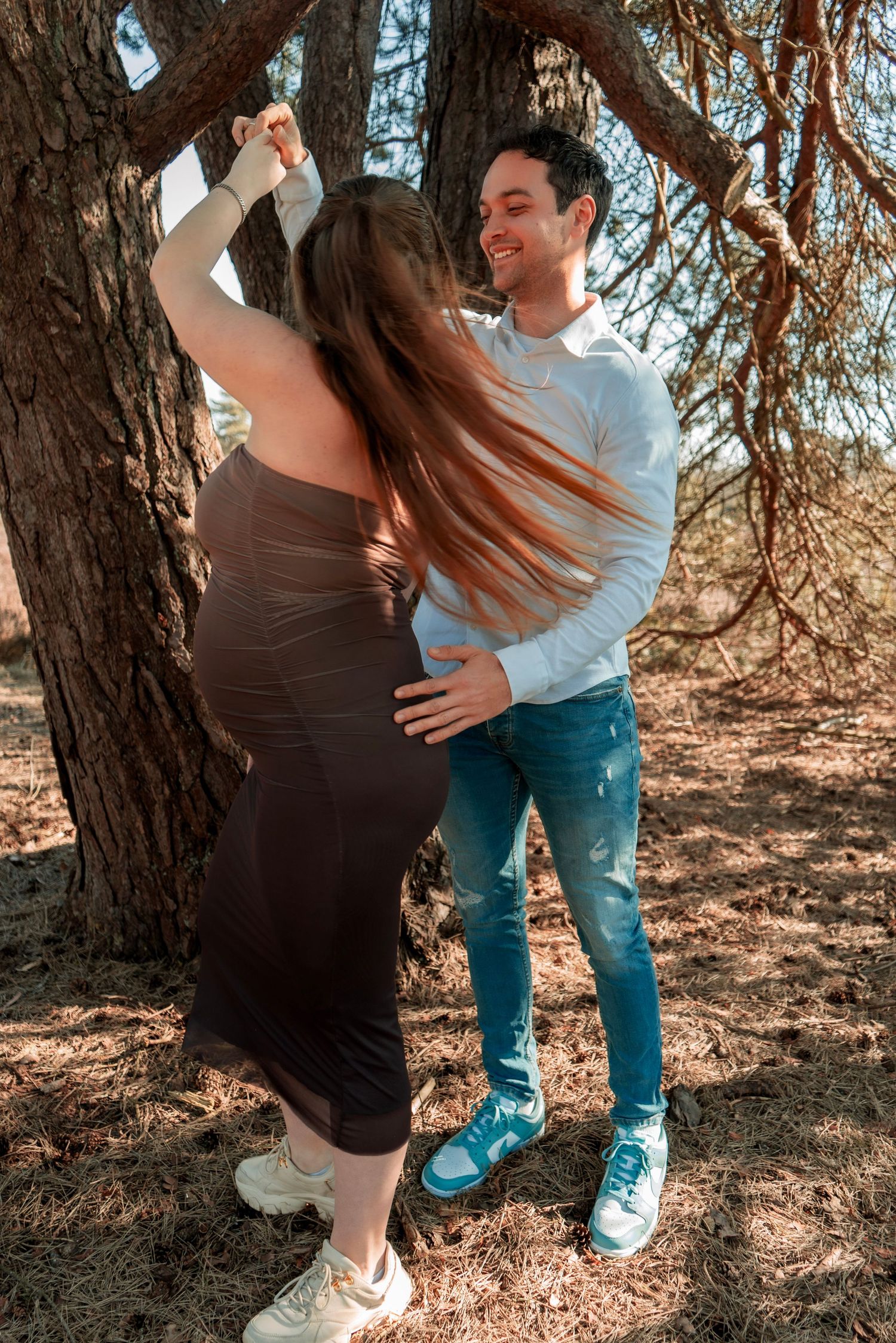 Zwangerschapsshoot in het bos in Garderen