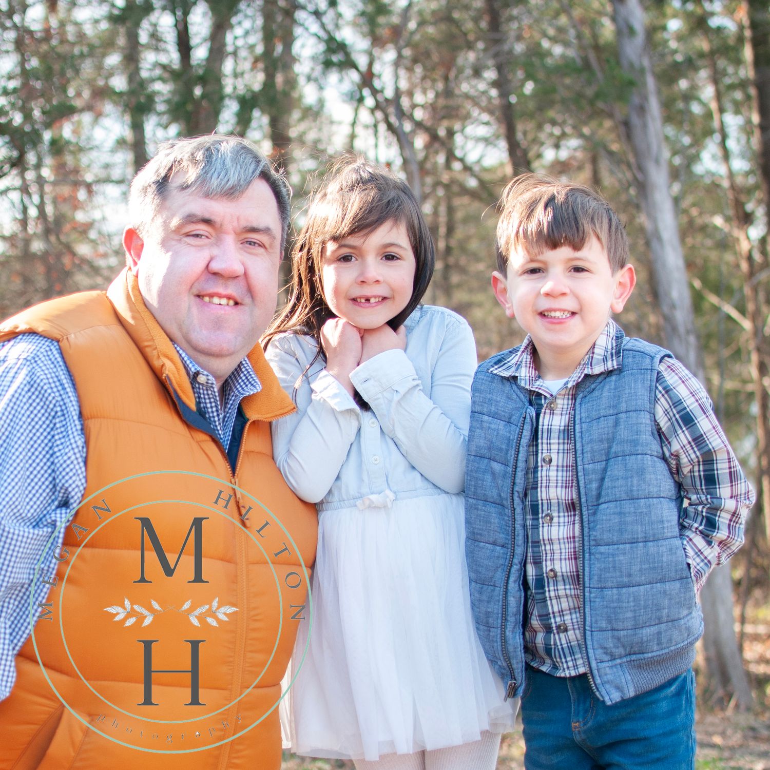 Picture of a dad with 2 kids