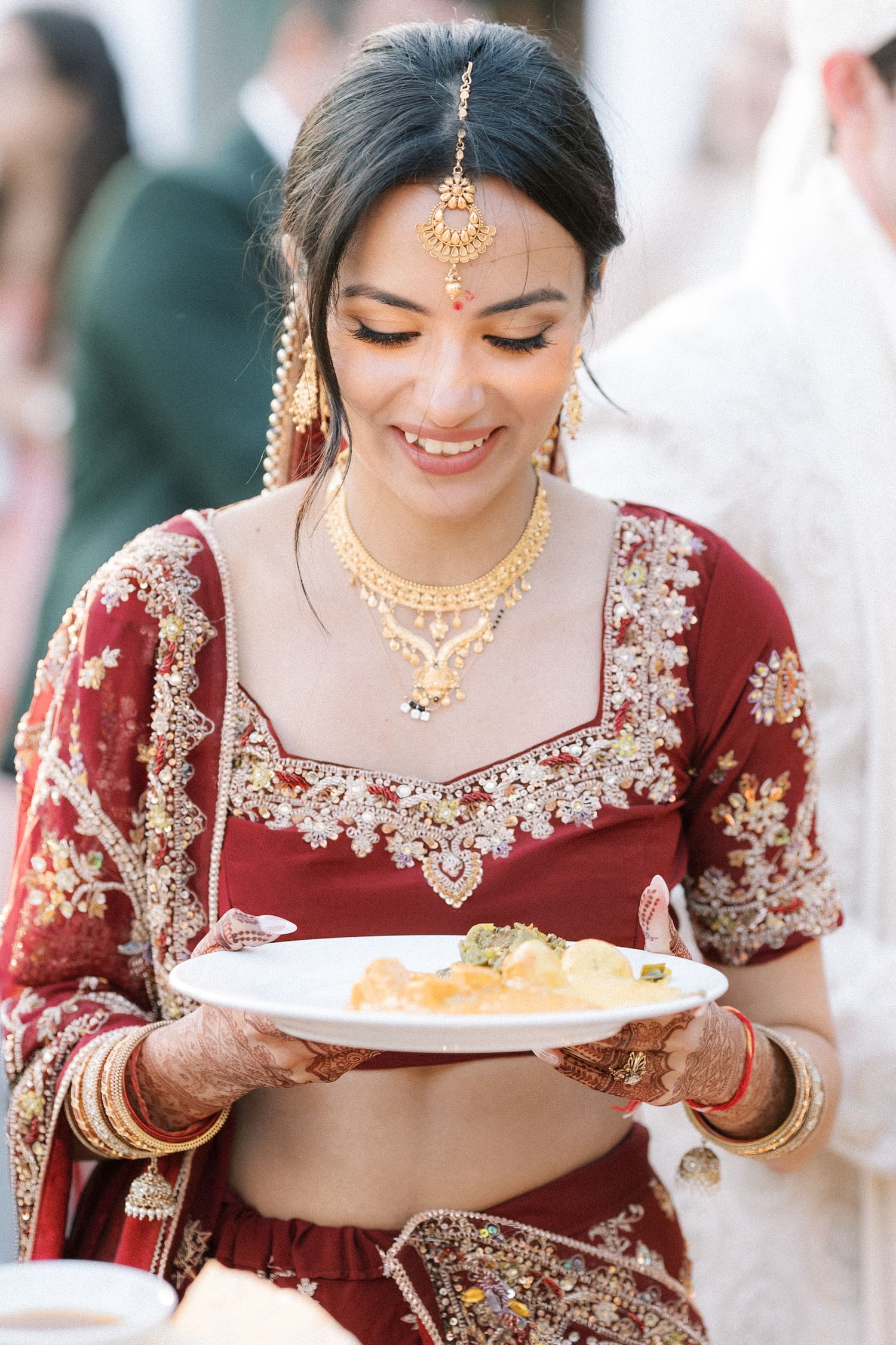 self service buffet at Indian wedding reception in Portugal