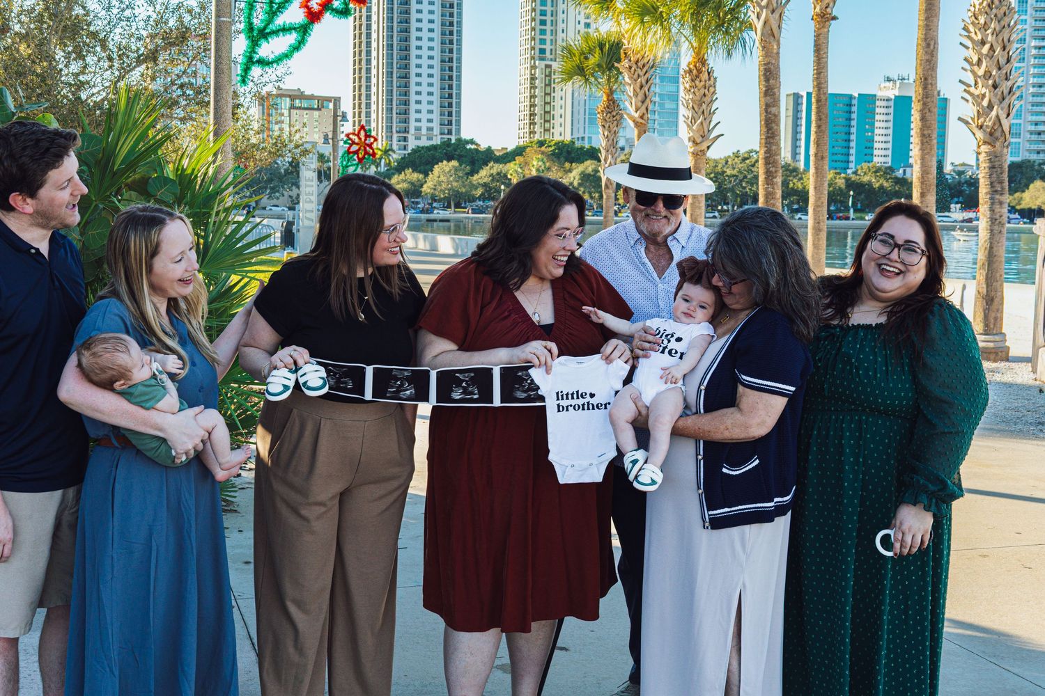 pregnancy announcement family st pete pier florida