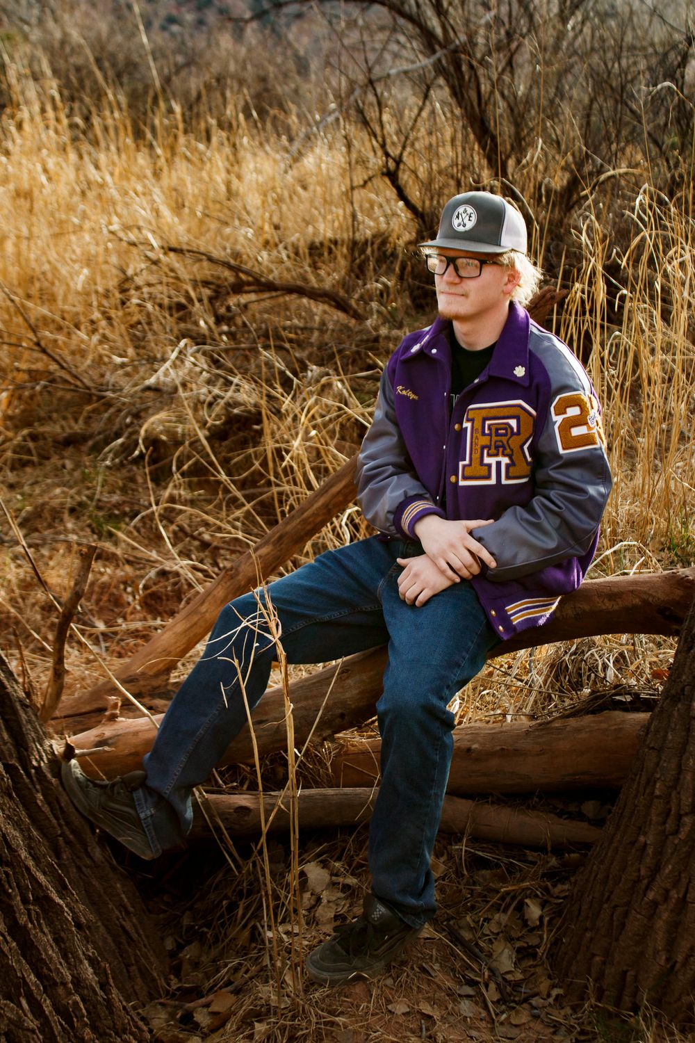 A River Road High School Senior during a senior photo session at Palo Duro Canyon State Park in Canyon, Texas