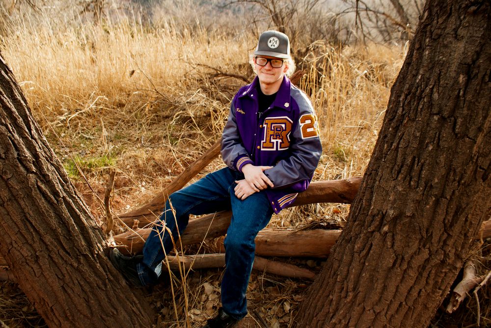 A River Road High School Senior during a senior photo session at Palo Duro Canyon State Park in Canyon, Texas