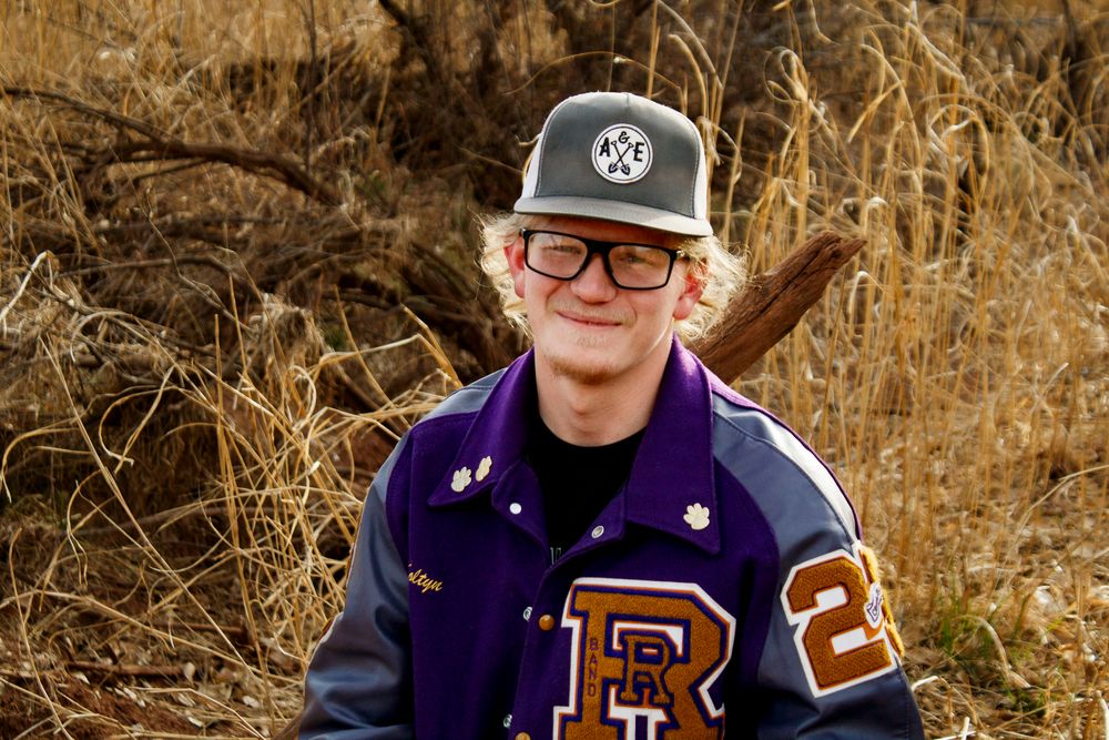 A River Road High School Senior during a senior photo session at Palo Duro Canyon State Park in Canyon, Texas