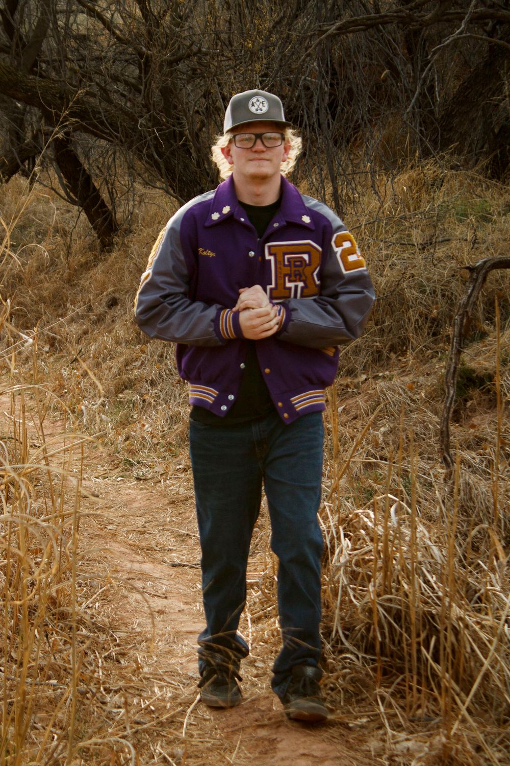A River Road High School Senior during a senior photo session at Palo Duro Canyon State Park in Canyon, Texas