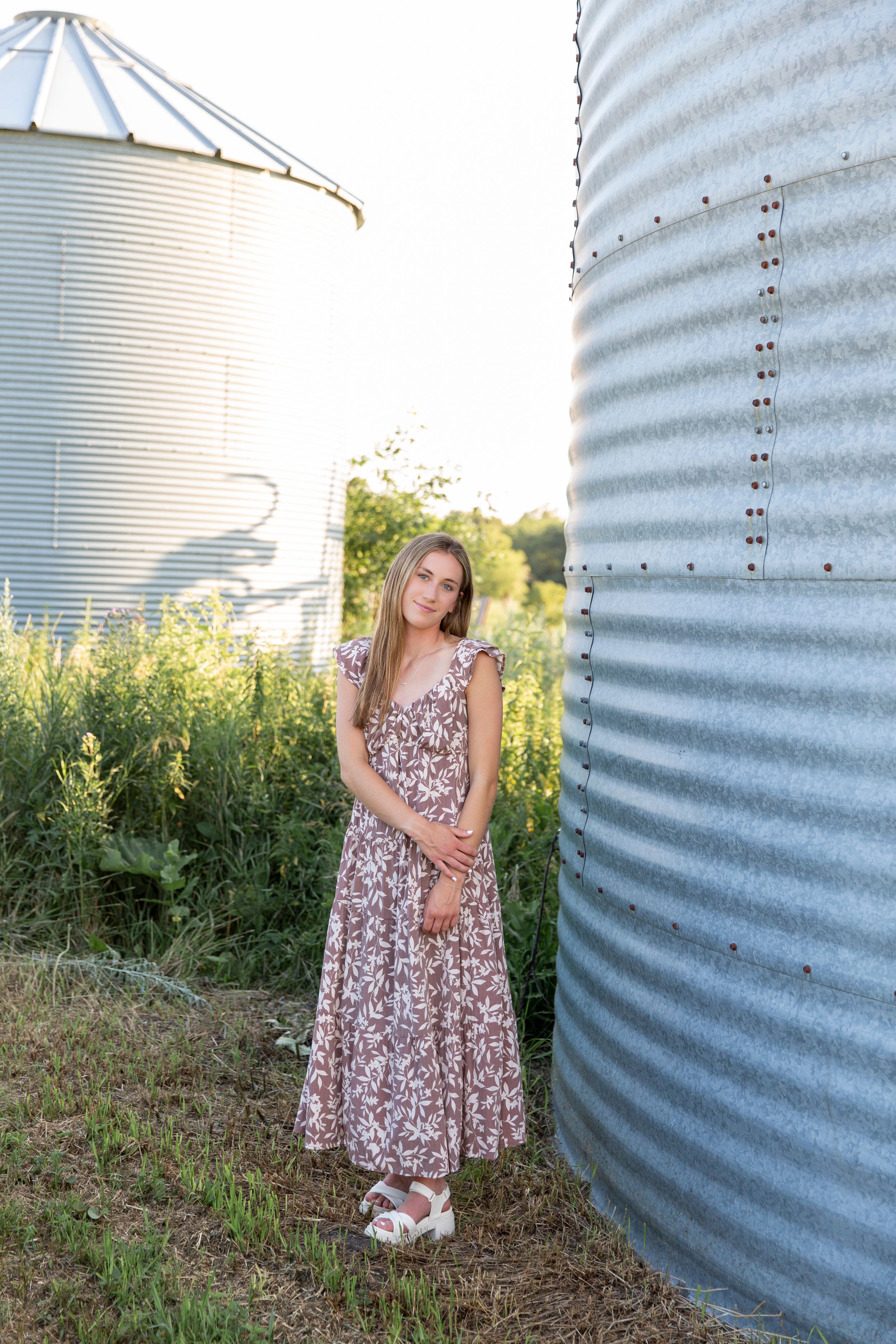 Farm High school senior pictures in Hillsboro, North Dakota